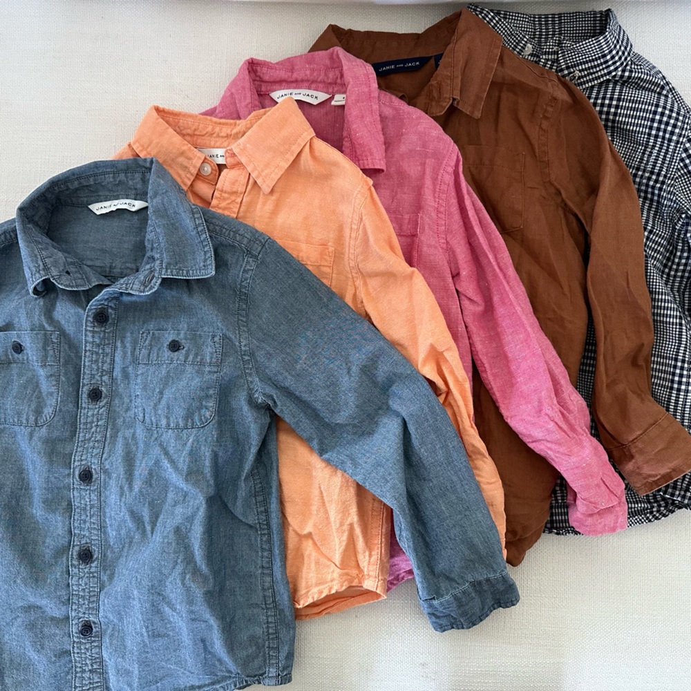 Janie and Jack Boys Button Down Shirts - 5 shirts